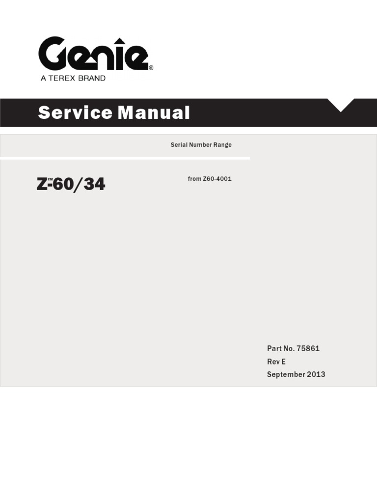 service manual genie z60 34.pdf Elevator Tire