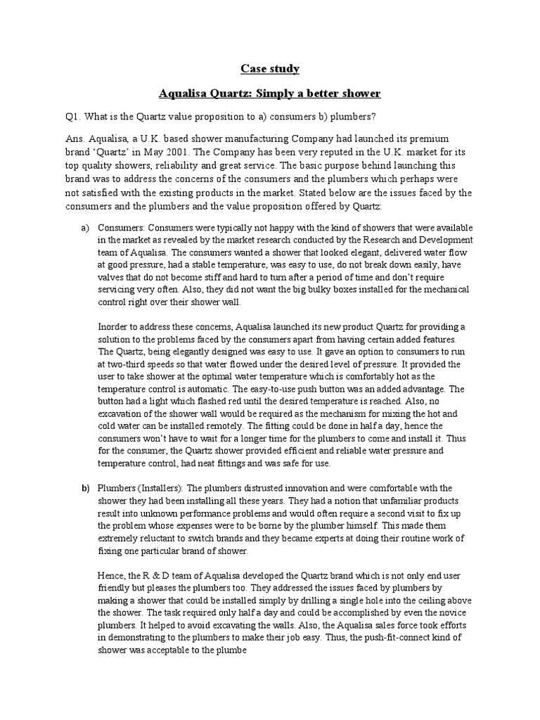 Aqualisa Case Study PDF Brand Marketing Strategy