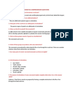 Phonetics Comprehension Questions