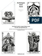 Tarot Cards Archetypes Dark Tarot Major Arcana PDF
