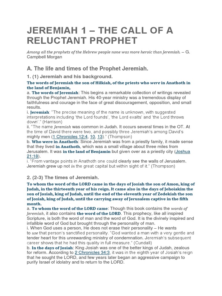 THE BLOGS JEREMIAH HIS LIFE TIMES AND TRADITIONS intelligence overview