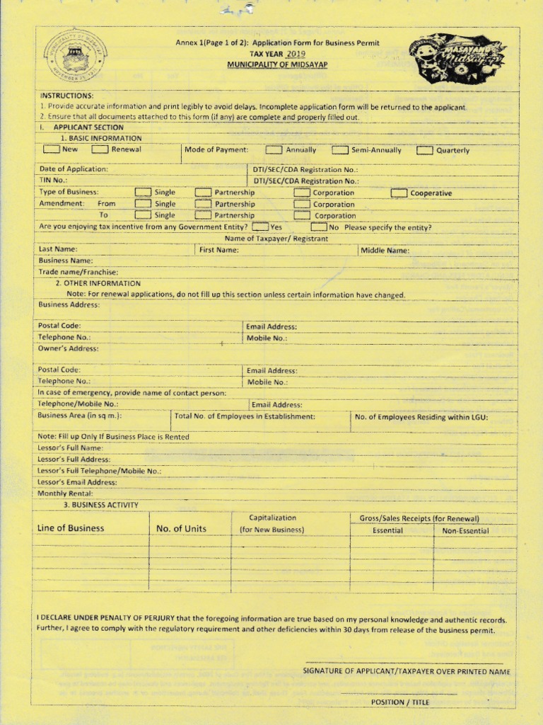 POLICE CLEARANCE REQUIREMENTS FOR BUSINESS PERMIT visual data 2