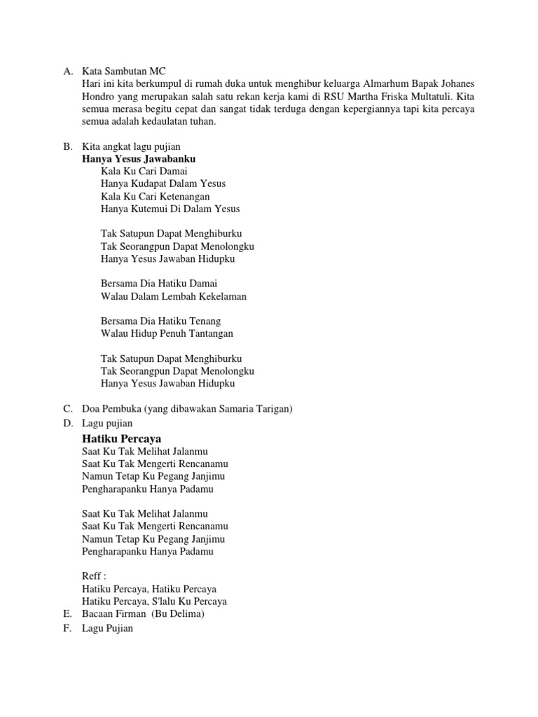 Hanya Yesus Jawabanku Pdf