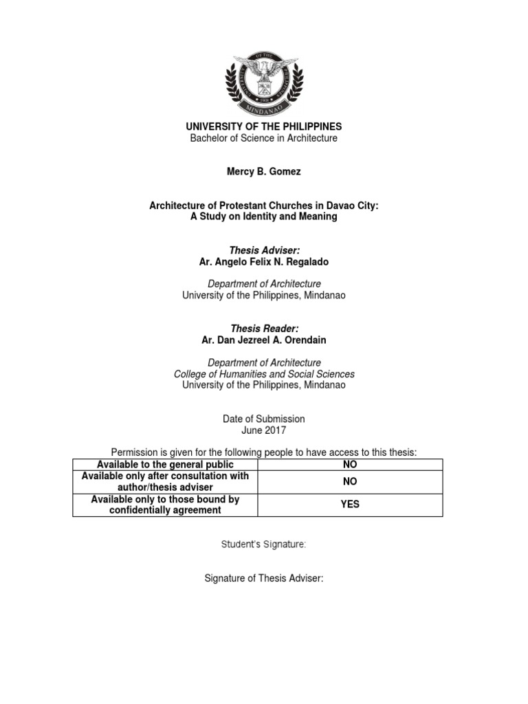 thesis title approval sheet