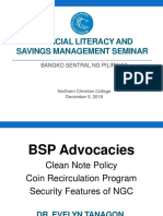 Financial Literacy and Savings Management Seminar: Bangko Sentral NG Pilipinas