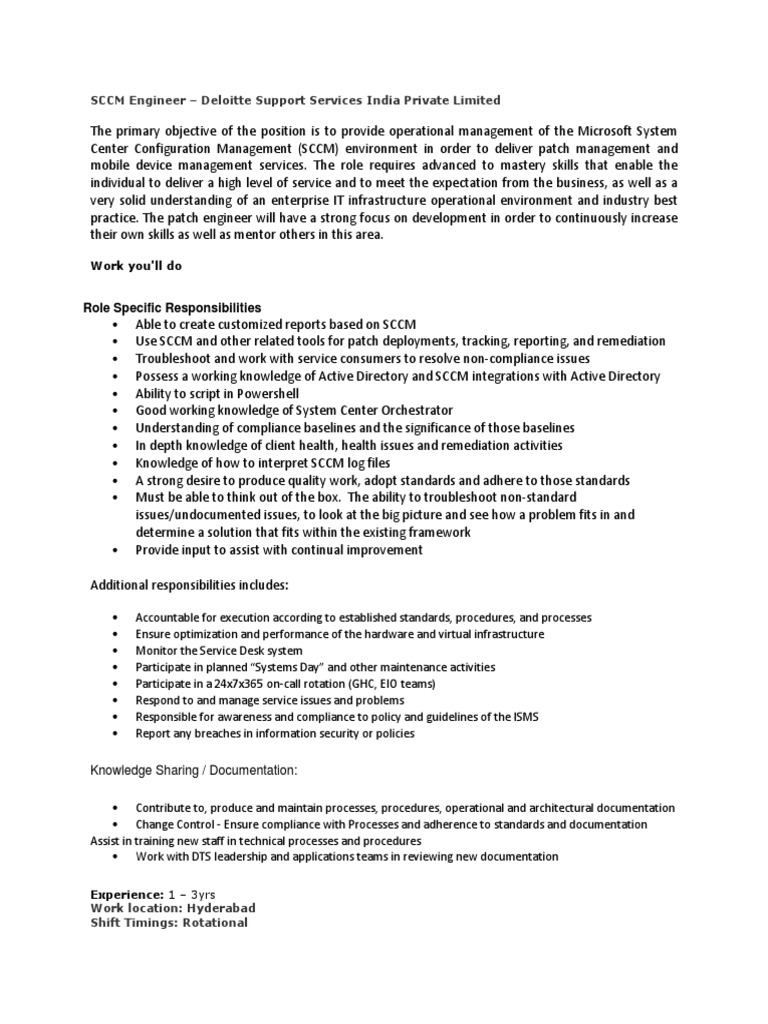 An Expert SCCM Engineer to Manage Patch Deployments and Mobile Device