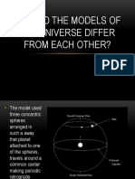 How Do The Models of The Universe Differ From Each Other?