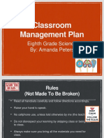 Classroom Management Plan