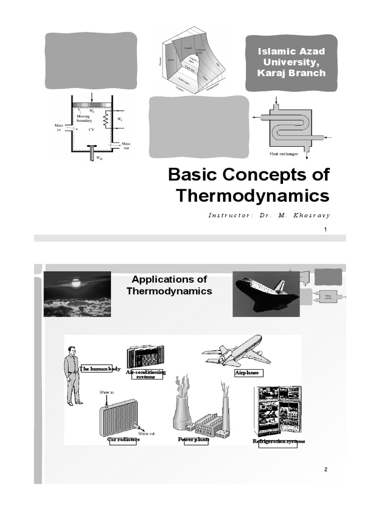2-Basic Concepts of Thermodynamics PDF | PDF | Thermodynamic ...