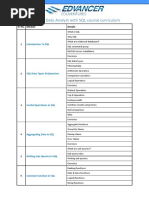Certified Data Analyst With SQL Course Curriculum