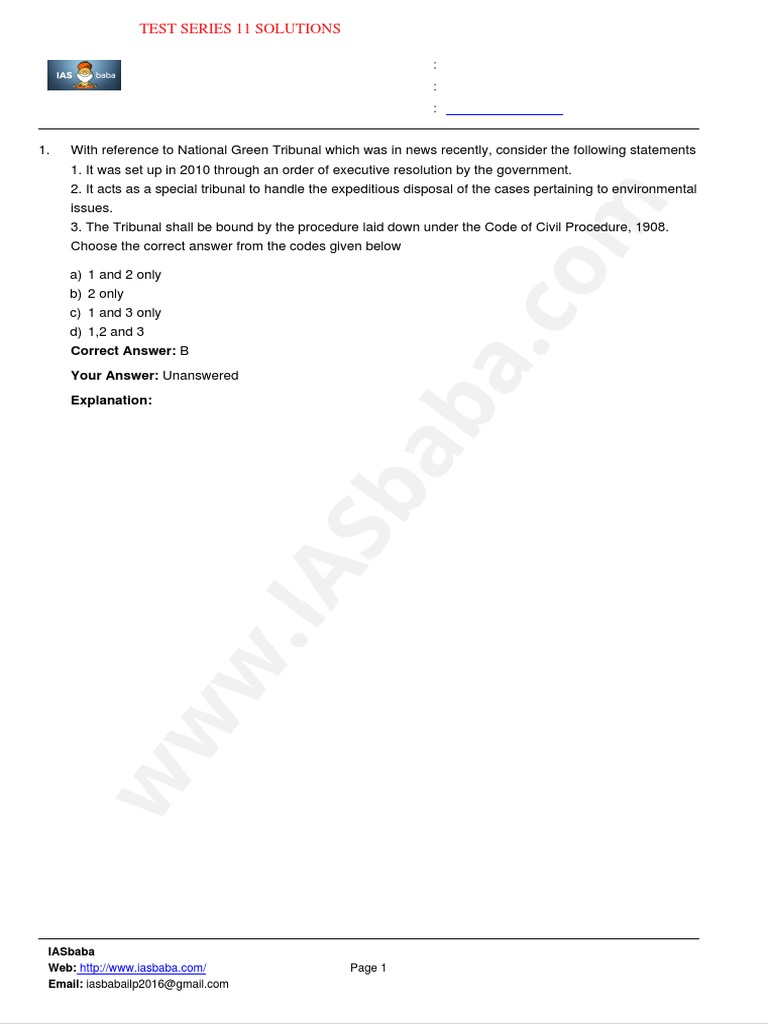 Test Series 11 Solutions | PDF | Organic Farming | Agriculture