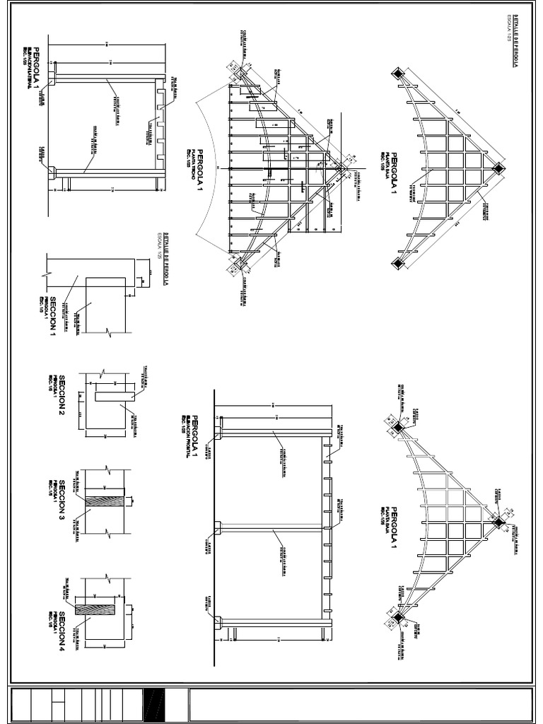 Detalles de Pergola Triangular | PDF, image size:768x1024