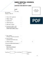 Application Form For Identity Card PDF
