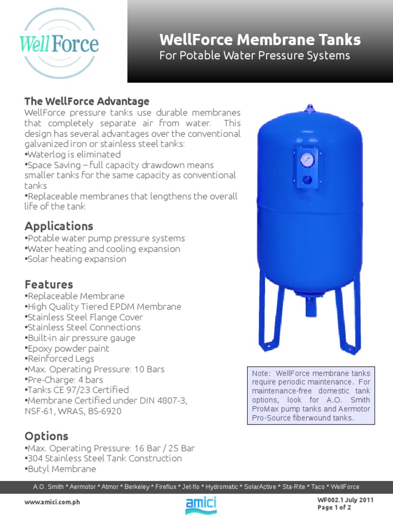WellForce Membrane Tanks Overview | PDF | Steel | Building Engineering