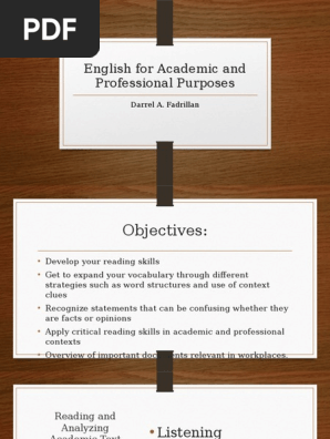 English for Academic and Professional Purposes [Recovered]