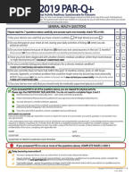 General Health Questions: The Physical Activity Readiness Questionnaire For Everyone