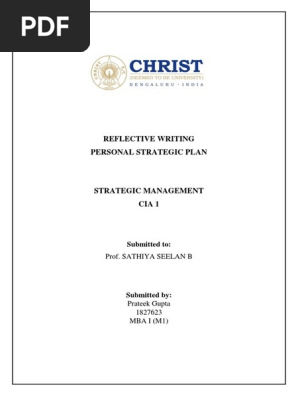 personal strategic plan