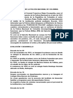 Historia Breve de La Policía Nacional de Colombia