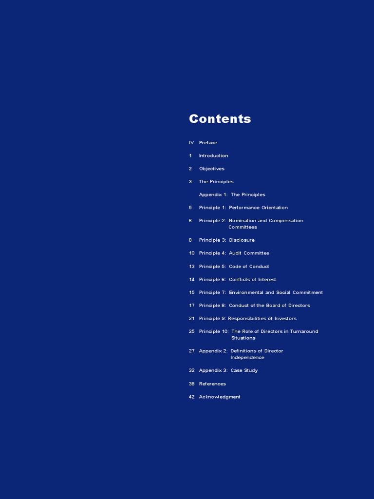 Corporate Gov Principles | PDF | Corporate Governance | Board Of Directors