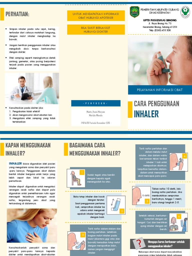 Leaflet Cara Penggunaan Inhaler PDF | PDF