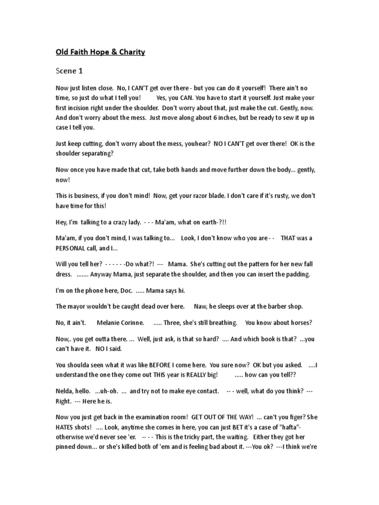 Old Faith Hope & Charity Scene 1 | PDF
