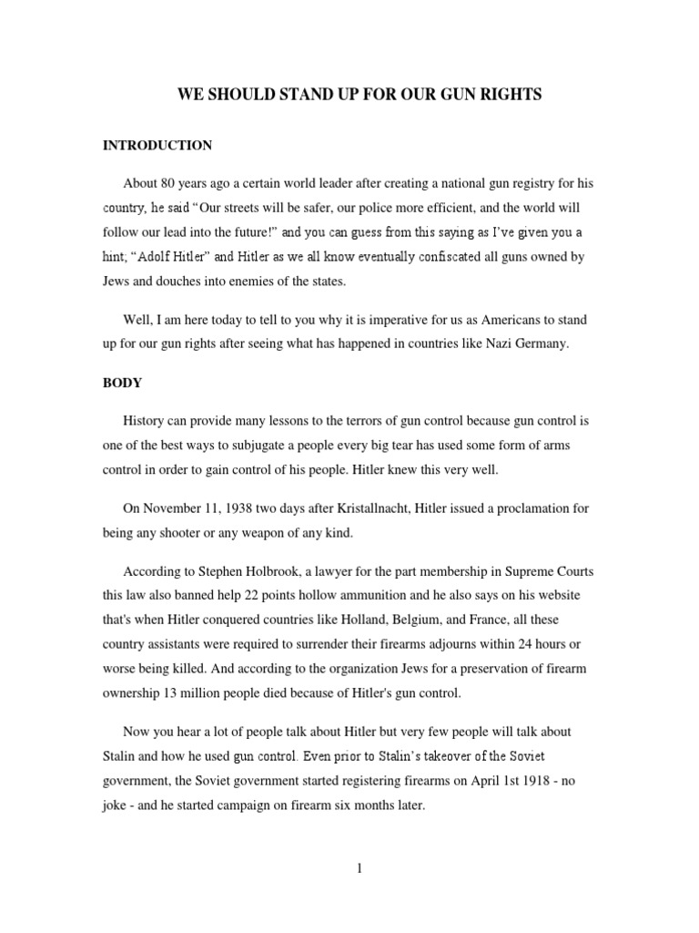 We Should Stand Up For Our Gun Rights | PDF | Gun Politics In The ...
