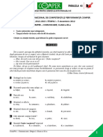 Subiect Si Barem LimbaRomana EtapaI ClasaIII 12-13 PDF