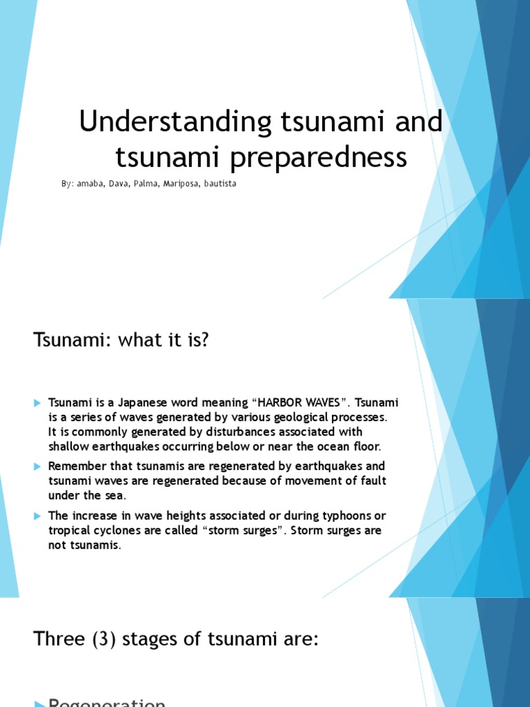 What is understood tsunami