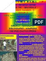 Topic Biodegradable Waste, Non Biodegradable Waste