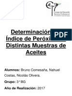 Determinación Del Índice de Peróxido en Distintas Muestras de Aceites