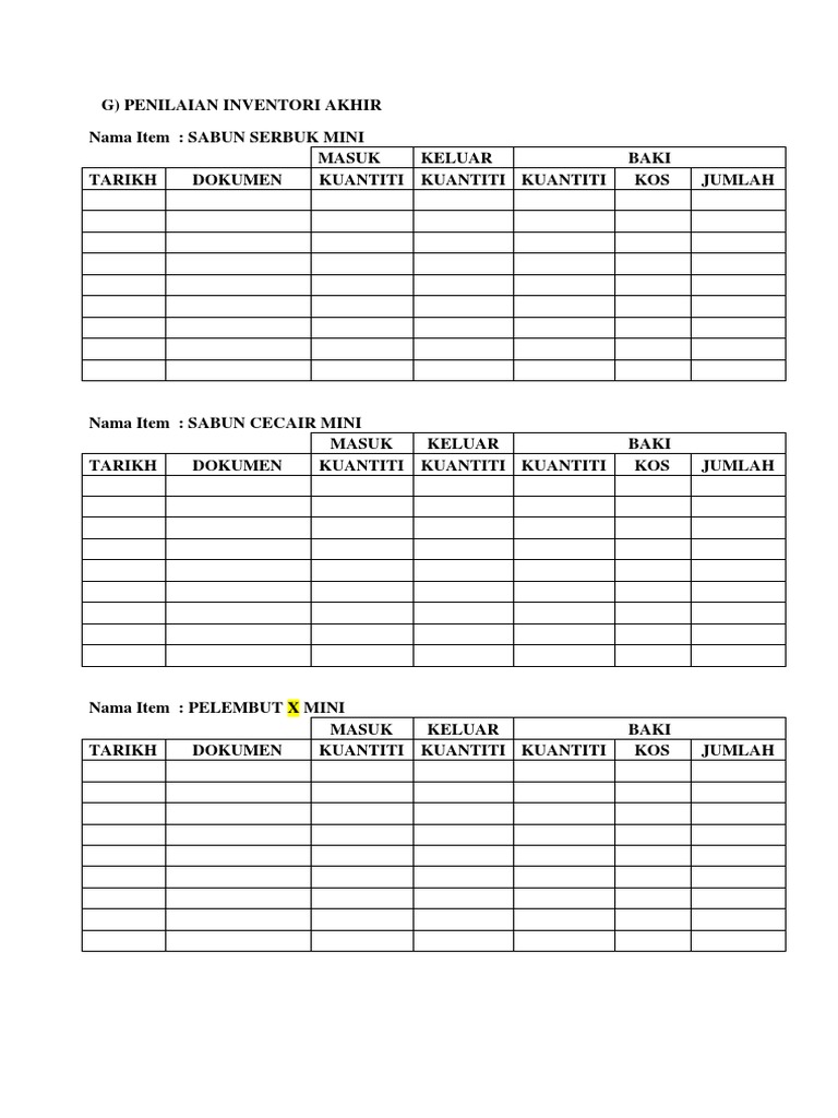 G Penilaian Inventori Akhir | PDF