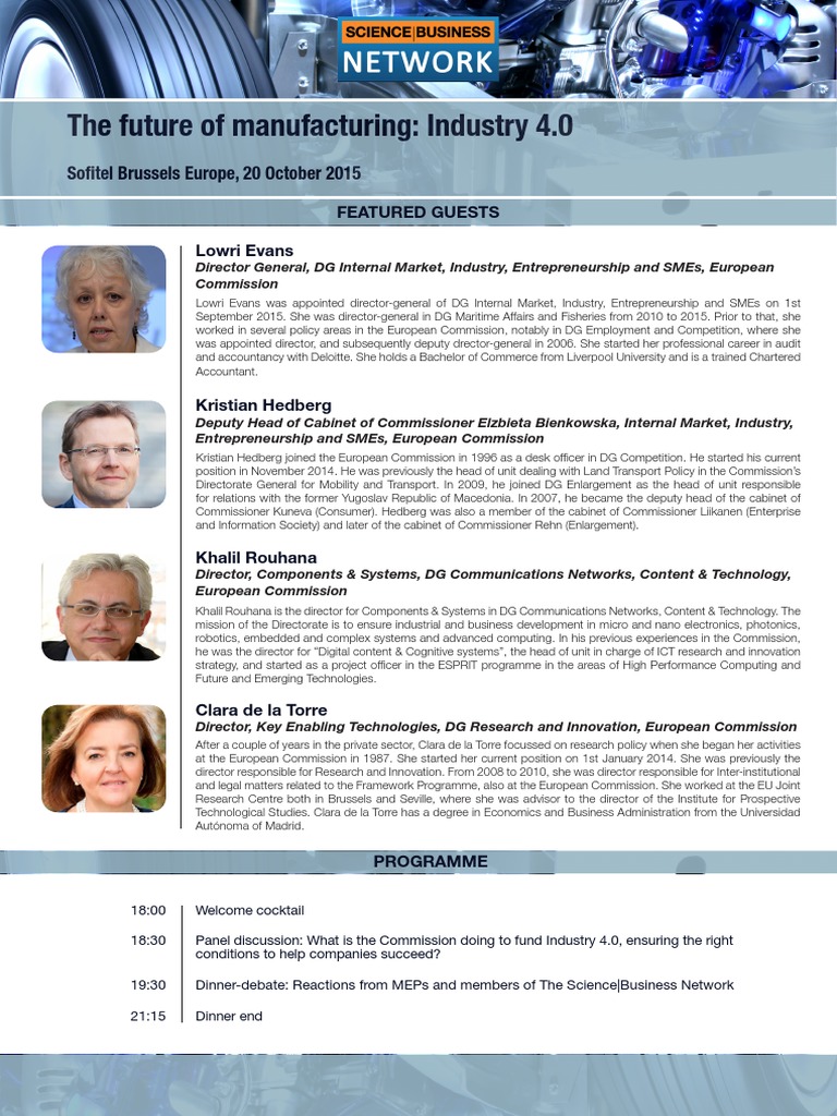 The Future of Manufacturing-Industry 4.0 - 20 Oct 2015 - Event Pack ...
