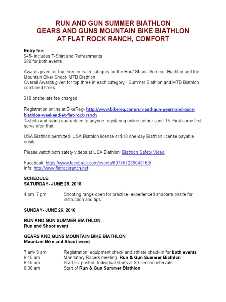 Run and Gun Summer Biathlon Gears and Guns Mountain Bike Biathlon at
