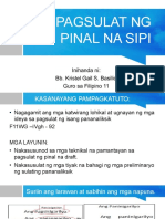 Pagsulat NG Pinal Na Sipi Presentasyon
