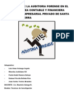 Aplicación de La Auditoria Forense en El Marco Del Area Contable y Financiera Del Sector Empresarial Privado de Santa Cruz de La Sierra