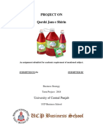 Project On Qarshi Jam e Shirin: University of Central Punjab