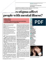 How stigma affects mental health