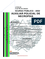 Auxiliar de Necropsia Concurso Público de 2002