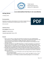 RHL - WHO Recommendation On Intermittent Fetal Heart Rate Auscultation During Labour - 2018-08-13