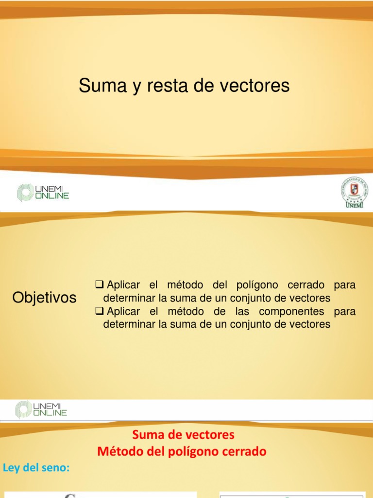 Suma y Resta de Vectores: Métodos y Ejemplos | PDF | Vector Euclidiano ...