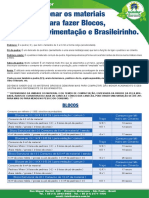 Tabela Consumo de Materiais para Lajotas