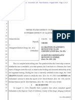 StemGenex Lawsuit Document 134 Judge's Order Granting Plaintiff's Motion For Class Certification