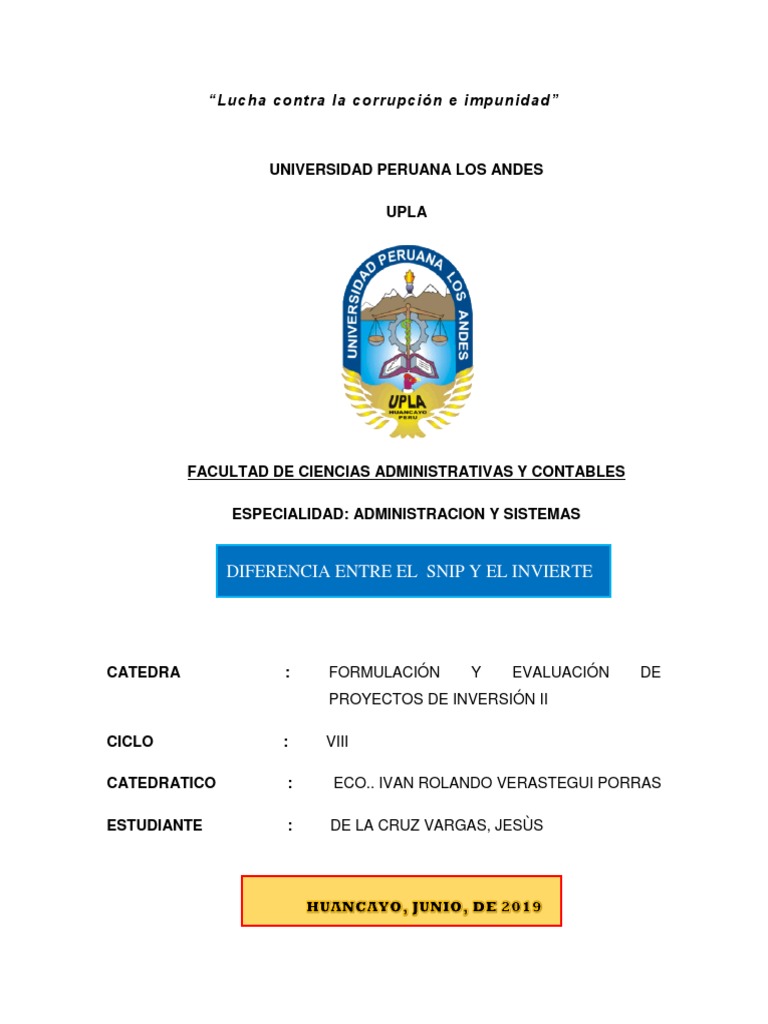 El Snip Invierte Peru Pdf Perú Presupuesto