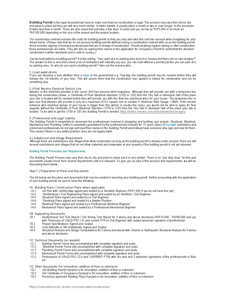 APPLICATION FOR PERMIT INSTRUCTIONS visual data 5