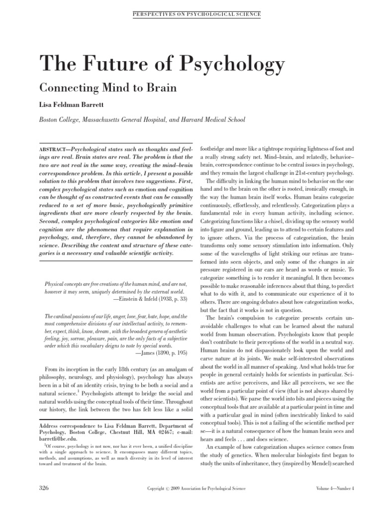 The Future of Psychology | PDF | Mind | Emotions