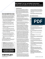 QUIK SHADE® Set-Up and Safety Instructions: For 2003 Models WX, WXPE, LX, LXL, SX, SAX, RX, CX and AX10