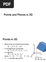 Points and Planes in 3D