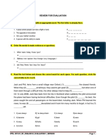 Review For Evaluation: Cpel 2019-01 - M1 - English Iv - Evaluation 1 - Version - Page 1
