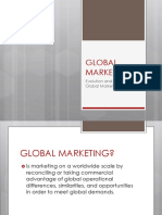 Evolution and Elements of Global Marketing