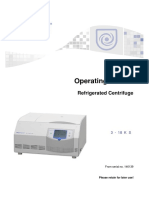 Operating Manual: Refrigerated Centrifuge